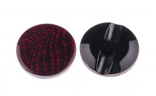 Knoflík plastový s třpytivou kresbou 22 mm - červený