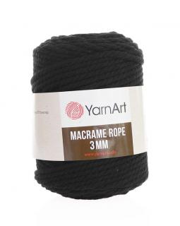 Macrame Rope 750, 3mm - černá