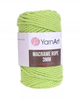Macrame Rope 755, 3mm - světlá zelená