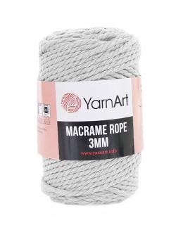 Macrame Rope 756, 3mm - světlá šedá