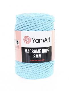 Macrame Rope 760, 3mm - bleděmodrá