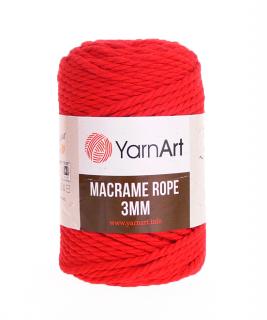 Macrame Rope 773, 3mm - červená