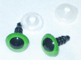 Oči napichovací bezpečnostní plastové 10 mm - zelené