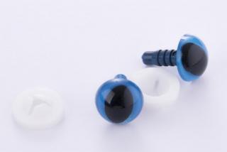 Oči napichovací bezpečnostní plastové  12  mm - kočičí modré