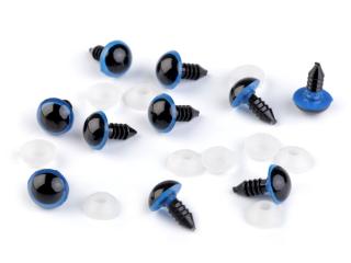 Oči napichovací bezpečnostní plastové 12 mm - modré, 740679