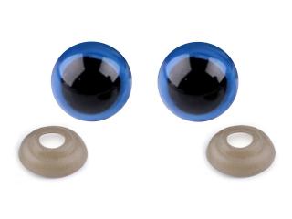 Oči napichovací bezpečnostní plastové 15 mm - modré