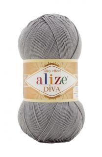 Příze Alize Diva 343 - šedá