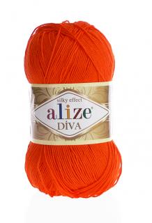 Příze Alize Diva 407 - jasná červená