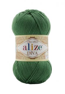 Příze Alize Diva 910 - matná zelená