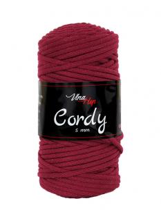Příze Cordy 8023, 5 mm - tmavá červenohnědá