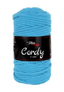 Příze Cordy 8127, 5 mm - tyrkysová