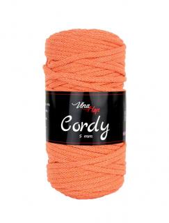 Příze Cordy 8194, 5 mm  - sytá oranžová