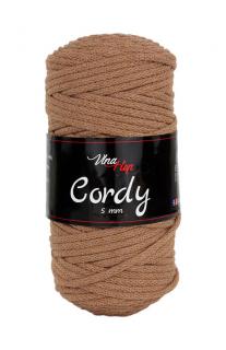 Příze Cordy 8218, 5 mm - světle hnědá