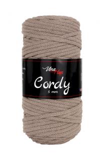 Příze Cordy 8224, 5 mm - béžově šedá