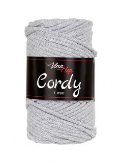 Příze Cordy 8231, 3 mm - světle šedá