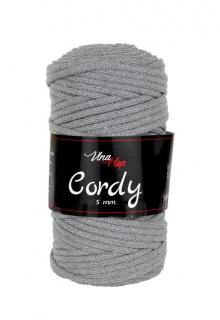 Příze Cordy 8235, 5 mm -  tmavší šedá