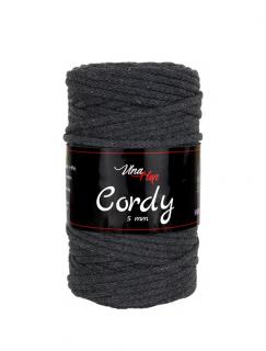 Příze Cordy 8236, 5 mm -  tmavá šedá