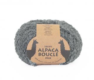 Příze DROPS Alpaca Bouclé mix 0517 - šedá