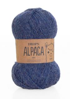 Příze DROPS Alpaca mix 6360 - tmavá modrá (melír)