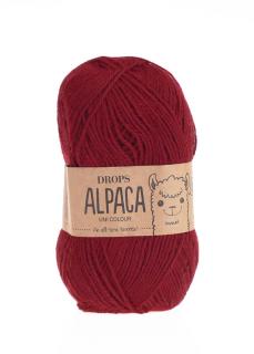 Příze DROPS Alpaca uni colour 3900 - tmavá červená