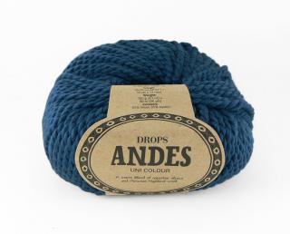 Příze Drops Andes uni colour 6928 - modrá