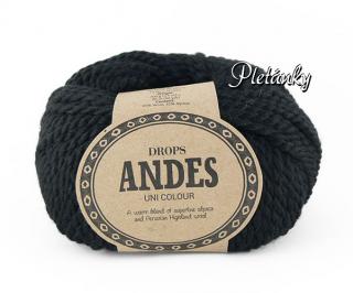Příze Drops Andes uni colour 8903 - černá