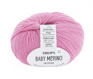 Příze DROPS Baby merino uni color 07 - růžová