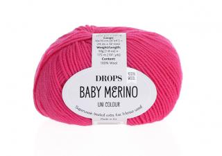 Příze DROPS Baby merino uni color 08 - fuchsiová