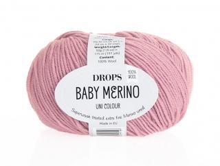 Příze DROPS Baby merino uni color 27- starorůžová