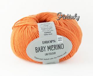 Příze DROPS Baby merino uni color 36 - oranžová