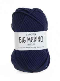 Příze DROPS Big Merino uni color 17 - tmavá modrá