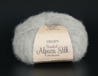 Příze DROPS Brushed Alpaca Silk 02 - šedobéžová