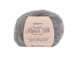 Příze DROPS Brushed Alpaca Silk 03 - šedá