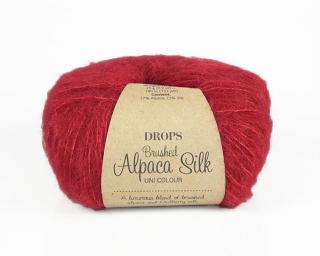 Příze DROPS Brushed Alpaca Silk 07 - červená
