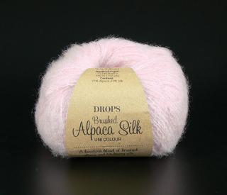 Příze DROPS Brushed Alpaca Silk 12 - pudrově růžová