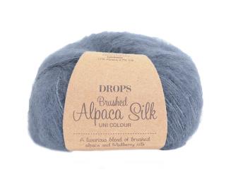 Příze DROPS Brushed Alpaca Silk 13 - džínově modrá