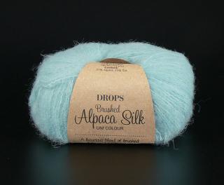 Příze DROPS Brushed Alpaca Silk 15 - světlá tyrkysová