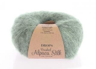 Příze DROPS Brushed Alpaca Silk 21 - zelená šalvěj