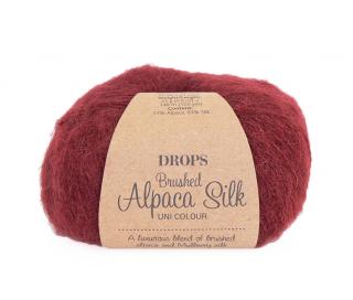 Příze DROPS Brushed Alpaca Silk 23 - bordó