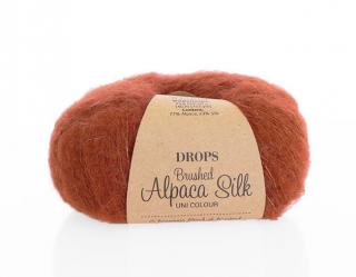 Příze DROPS Brushed Alpaca Silk 24 - rezavá