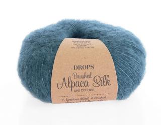 Příze DROPS Brushed Alpaca Silk 25 - ocelově modrá