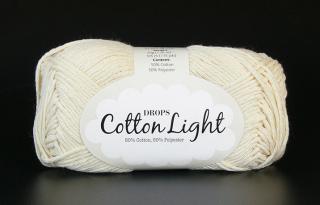 Příze DROPS Cotton light 01 - smetanová