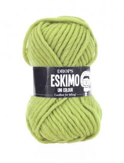 Příze DROPS Eskimo/Snow uni color 29 - zelenožlutá