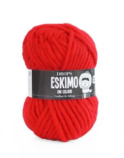 Příze DROPS Eskimo/Snow uni color 56 - jasná červená