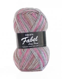 Příze DROPS Fabel Long Print 623 - růžová mlha