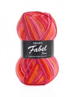 Příze DROPS Fabel Print 310 - červánky