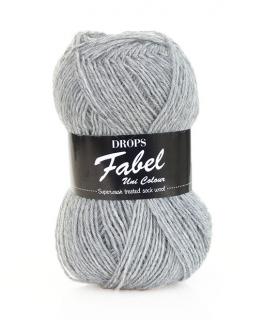 Příze DROPS Fabel Unicolor 115 - světlá šedá