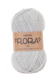 Příze DROPS Flora mix 03 - světlá šedá