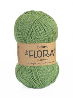 Příze DROPS Flora uni colour 15 - zelená