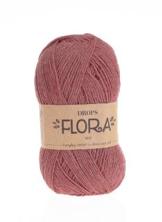 Příze DROPS Flora uni colour 24 - jahodová růžová